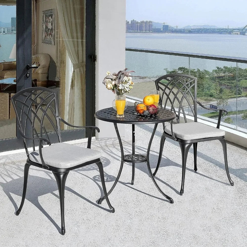 3-piece dining table set, aluminum outdoor patio furniture. - My Store