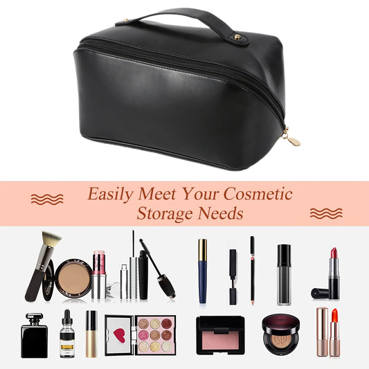 Leather makeup, cosmetic organizer for women and girls. - My Store